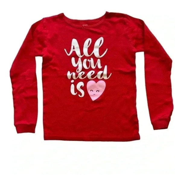 Carter’s Red Long Sleeves Girls Pajama Set SZ 12 #2088 - Picture 2 of 5